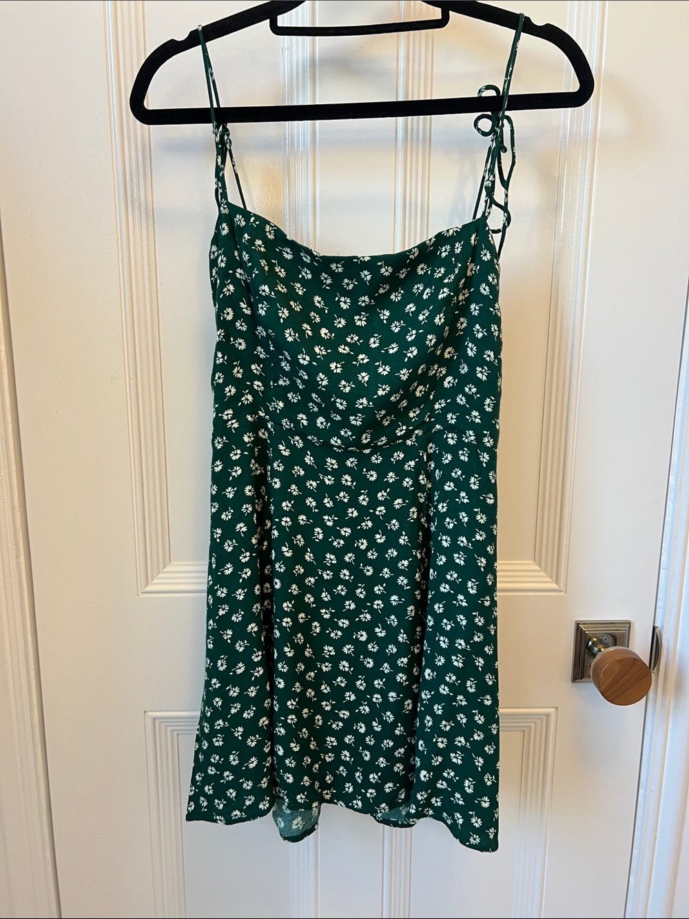 Reformation Emerald Green Floral Slip Dress - Short